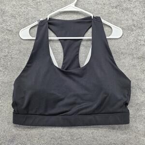 Fabletics Sports Bra Womens M Black Racerback Strappy Medium Support Lined